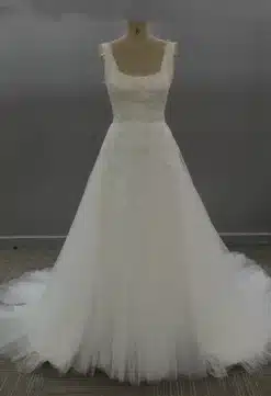 Classic Beaded Square Neckline Corset Wedding Dress | Bridal Australia™